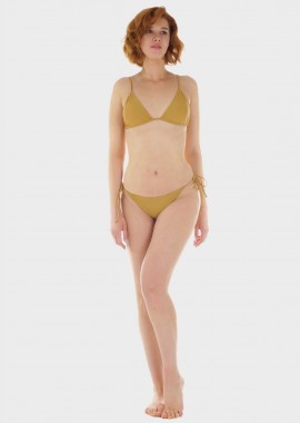 gsecret - Γυναικείο σετ μαγιό bikini μονόχρωμο αποσπώμενη επένδυση slip κανονική γραμμή & παρεό. Καλύπτει B Cup. SAND