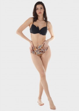 gsecret - Γυναικείο σετ μαγιό bikini ενσωματωμένη επένδυση slip ψηλόμεσο all print κανονική γραμμή. Καλύπτει C CUP ΛΕΟΠΑΡ