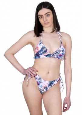 gsecret - Γυναικείο set μαγιό τρίγωνο με ενίσχυση Bikini brazillian με κορδόνι. Καλύπτει B Cup. ΡΟΖ