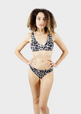 Γυναικείο set μαγιό animal bikini κανονική γραμμή.Β Cup ΜΑΥΡΟ