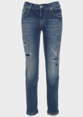 gsecret - Γυναικείο jean mom fit distressed JEAN