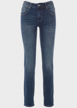 Γυναικείο jean mom fit ψηλόμεσο JEAN