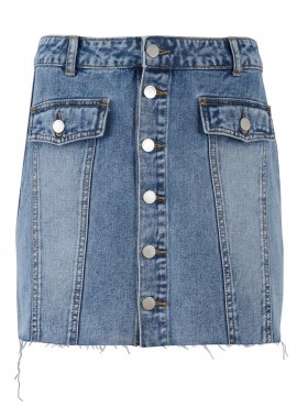 Φούστα jean με κουμπιά.Denim collection. JEAN