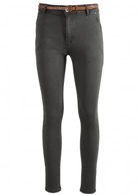 gsecret - Γυναικείο παντελόνι push-up ελαστικό γραμμή office. Timeless style ΧΑΚΙ