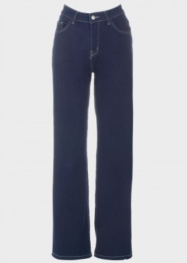 Τζιν wide leg με εξωτερικές ραφές JEAN