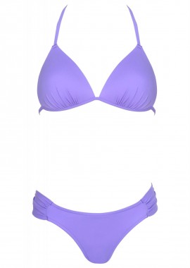 gsecret - Set μαγιό τρίγωνο σταθερή επένδυση bikini κανονική γραμμή. Καλύπτει B & C cup ΛΙΛΑ