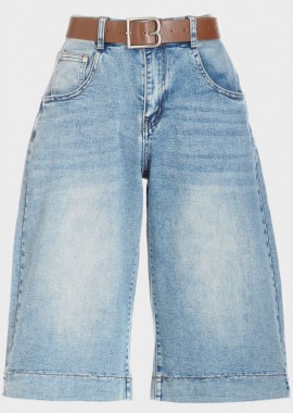 Τζιν βερμούδα ψηλόμεση JEAN