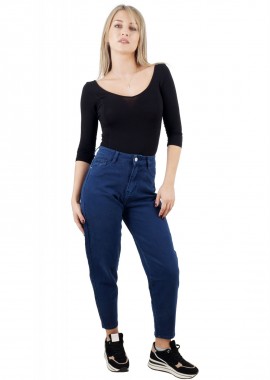 Γυναικείο παντελόνι jean baggy. Denim Collection. ΜΠΛΕ