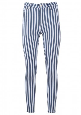 Παντελόνι ελαστικό ψηλόμεσο skinny Navy collection ΜΠΛΕ