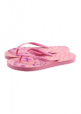 gsecret - Γυναικεία σαγιονάρα flip-flop all print πάτος. Summer Collection. ΡΟΖ