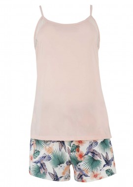 gsecret - Γυναίκεια baby doll floral print. Comfortable style ΡΟΖ