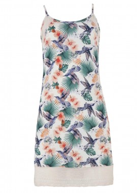 gsecret - Γυναικείο νυχτικό all print floral. Comfortable style. ΛΕΥΚΟ
