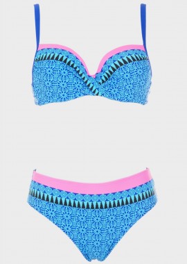 gsecret - Bikini all print.Καλύπτει B Cup. ΜΠΛΕ