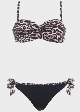 gsecret - Bikini strapless animal print.Kαλύπτει στήθος B Cup ANIMAL