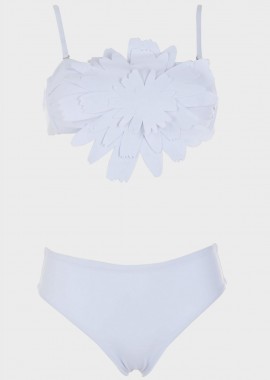 gsecret - Σετ μπικίνι strapless μονόχρωμο.Καλύπτει B Cup ΛΕΥΚΟ