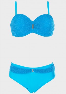 gsecret - Bikini μονόχρωμο λούρεξ.Καλύπτει C Cup INDIGO