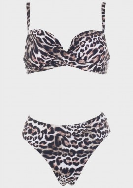 gsecret - Bikini animal print slip ψηλόμεσο.Καλύπτει B Cup. ANIMAL
