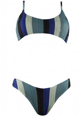 Γυναικείο set μαγιό top αποσπώμενη ενίσχυση bikini brazil. Καλύπτει B cup ΜΠΛΕ