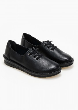 Issue - Loafers με ελαστικά κορδόνια - Μαύρο