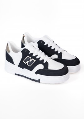 Issue - Γυναικεία sneakers - Λευκό-Μαύρο
