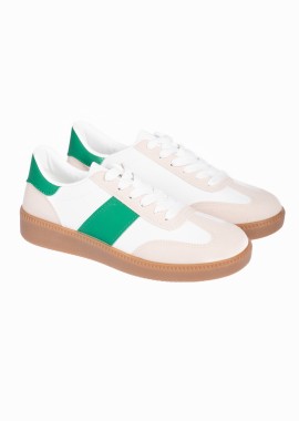 Issue - Γυναικεία sneakers με συνδυασμό υλικών - Πράσινο