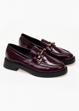 Issue - Loafers με μεταλλική λεπτομέρεια - Μπορντώ
