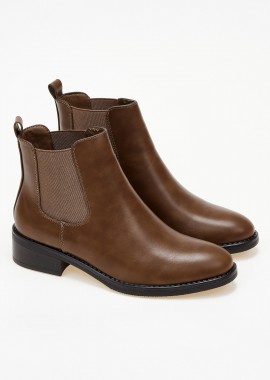 Issue - Χαμηλά ankle boots με λάστιχο - Πούρο