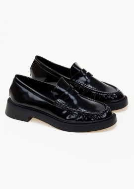 Issue - Loafers basic με εξώραφα - Μαύρο