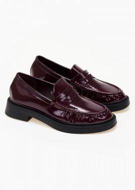Issue - Loafers basic με εξώραφα - Μπορντώ
