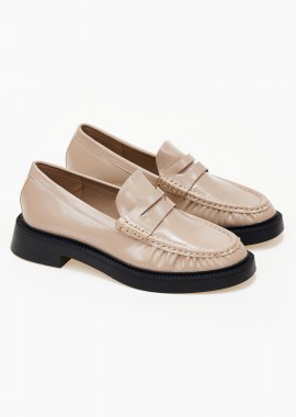 Issue - Loafers basic με εξώραφα - Μπεζ