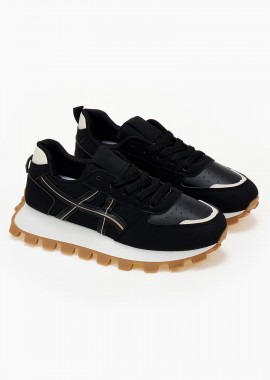 Issue - Sneakers με τρακτερωτή σόλα - Μαύρο