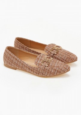 Issue - Μυτερά υφασμάτινα loafers - Πούρο