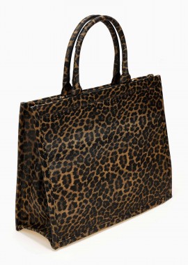 Issue - Τσάντα χειρός και ώμου με leopard print - Λεοπάρ