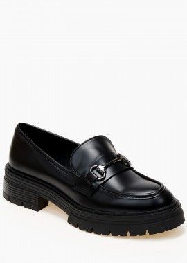 Issue - Loafers με τρακτερωτή σόλα - Μαύρο
