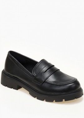 Issue - Loafers με τρακτερωτή σόλα - Μαύρο