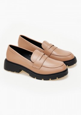 Issue - Loafers με τρακτερωτή σόλα - Μπεζ