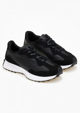 Issue - Sneakers με συνδυασμό υλικών - Μαύρο