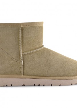 Kelara - Μπεζ χαμηλό δερμάτινο Australian Boot Kelara K21211
