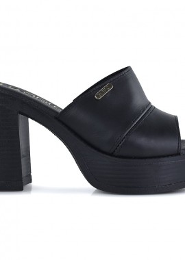 Δερμάτινo μαύρο πέδιλο Harris 236-4305