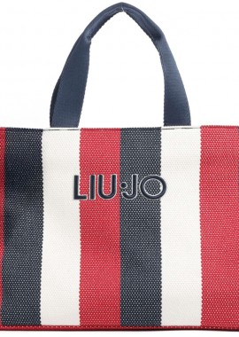 Liu Jo - LIU JO μπλε shopping bag TOTE STRIPES