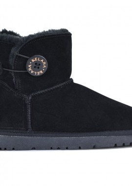 Kelara - Μαύρο χαμηλό δερμάτινο Australian Boot Kelara 41204