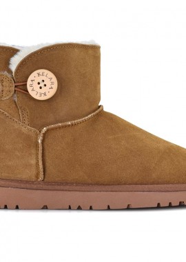 Kelara - Κάμελ χαμηλό δερμάτινο Australian Boot Kelara 41204