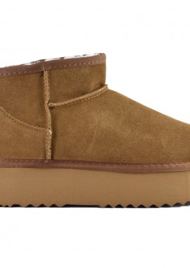 Καμελ δίπατο δερμάτινο Australian Boot Kelara 41209