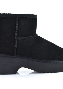 Kelara - Μαύρο δερμάτινο Australian Boot Kelara 51302