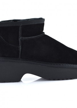 Μαυρο δερμάτινο Australian Boot Kelara 51304