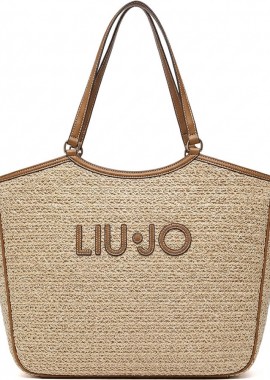 LIU JO ψάθινη τσάντα ώμου AA6208
