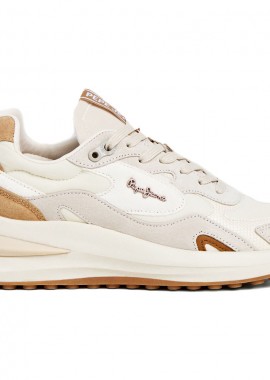 Pepe Jeans - Pepe Jeans εκρού δερμάτινο sneaker WINSLOW PLS600035