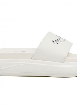 Pepe Jeans - Pepe Jeans λευκή σαγιονάρα PLS700001