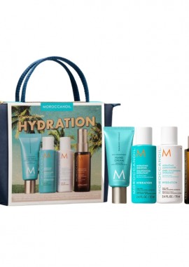 Moroccanoil Hydration Travel Set (Shampoo 70ml+Conditioner 70ml+Mist 25ml+Hand Cream 40m)
