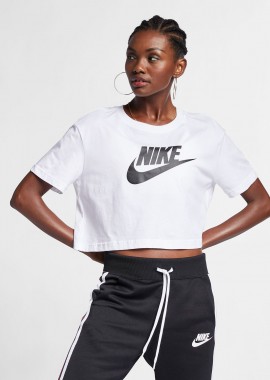 NIKE SPORTSWEAR ESSENTIAL CROPPED TEE ΑΣΠΡΟ